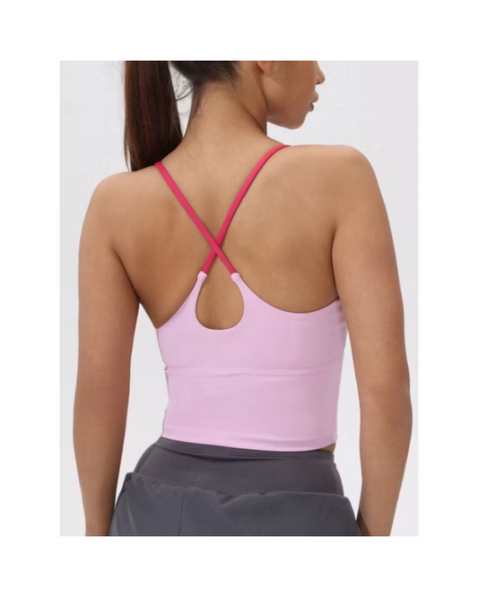 High-Quality Nylon Sports Bra for Women - Comfort Fit PickleballTop in Black