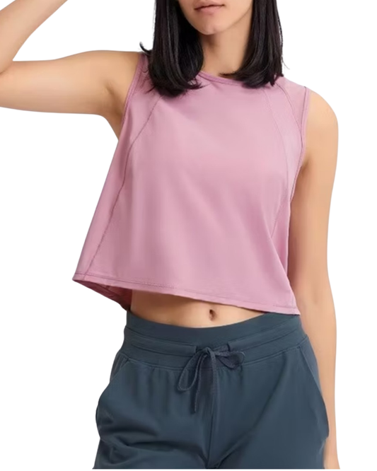 AirActive BreezyLite Sleeveless Top Women’s Cropped Pickleball Tank Open-Back Design Quick-Dry and Breathable Gym and Yoga Wear