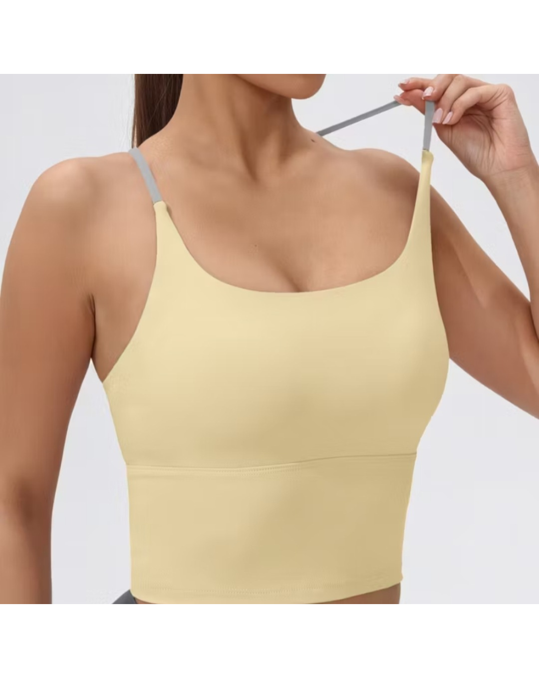 High-Quality Nylon Sports Bra for Women - Comfort Fit PickleballTop in Black