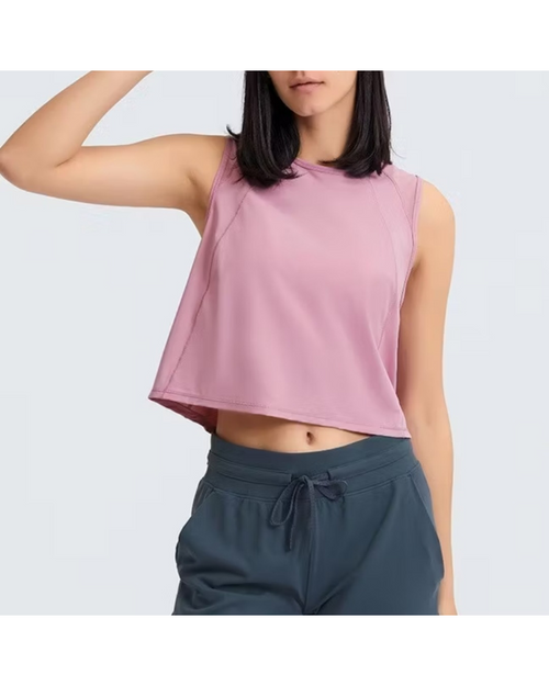 AirActive BreezyLite Sleeveless Top Women’s Cropped Pickleball Tank Open-Back Design Quick-Dry and Breathable Gym and Yoga Wear