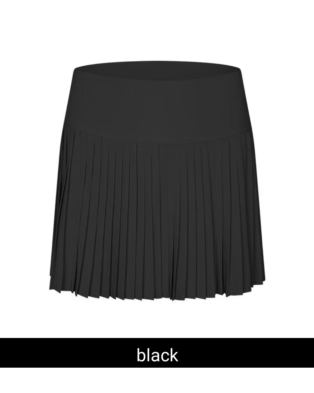 Elegant Black Pleated Pickleball Skirt for Women - High-Quality Athletic Wear