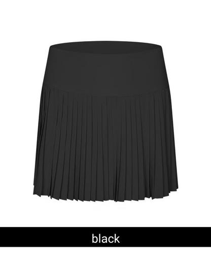Elegant Black Pleated Pickleball Skirt for Women - High-Quality Athletic Wear