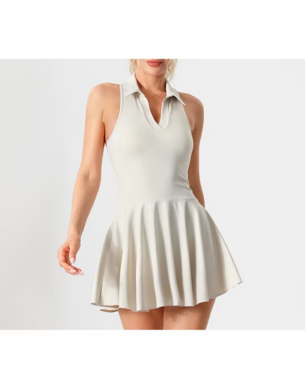 Women Athletic Dress With Shockproof Padded Lapel Pickleball Training Dress Lulu Running Outfit Jogging Recess Set