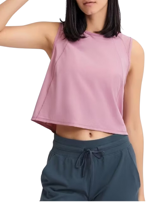 AirActive BreezyLite Sleeveless Top Women’s Cropped Pickleball Tank Open-Back Design Quick-Dry and Breathable Gym and Yoga Wear